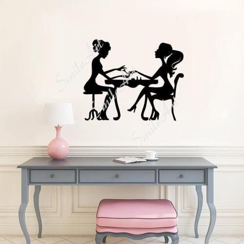Free shipping Nail Salon Wall Decal Living Room Removable Mural For Kids Rooms Decoration Wall Art Sticker Murals