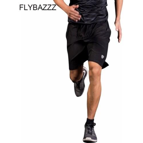 Quick Dry Men Sports Running Shorts Active Training Exercise Jogging Soccer Tennis Workout GYM Breathable Shorts With Zip Pocket
