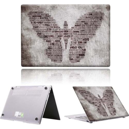Words In Butterfly Shape Laptop Case For Huawei MateBook 13/13 AMD Ryzen/14/D14/D15/X 2020/X Pro/Pro 16.1/Honor MagicBook 14/15