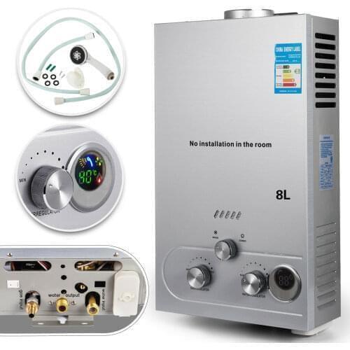 8L Digital Gas Water Heater Propane LPG Efficient Energy Saving On-demand Tankless Water Heater Widely Used