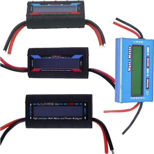 1pcs High Precision 100A/130A/150A/200A Digital Watt Meter And Power Analyzer Backlight LCD For Rc Lipo Drone Quadcopter Toys