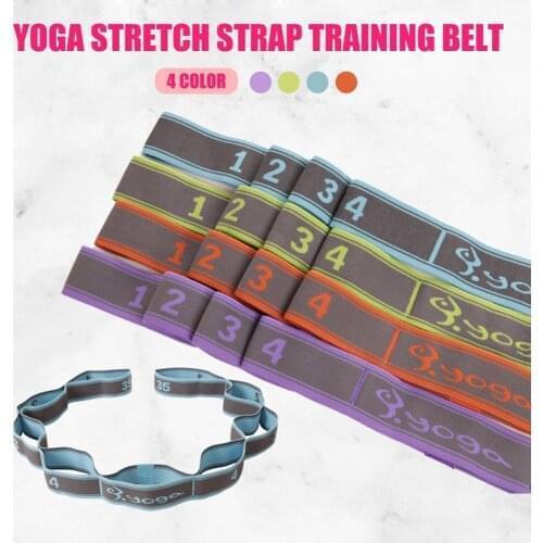 Yoga Pull Strap Belt Polyester Latex Elastic Latin Dance Stretching Band Loop Yoga Pilates GYM Fitness Exercise Resistance Bands