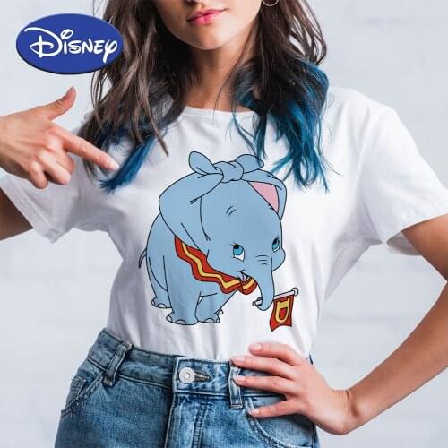 Dumbo Disney Woman Shirt Womens T-Shirts Clothing Summer Spain Ropa Tumblr Mujer Short Sleeve Streetwear Vogue Free Shipping