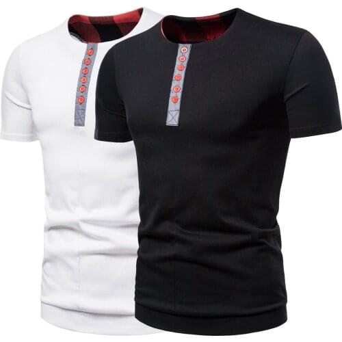 New Style Men fashion T-Shirt Short Sleeve Stitching Clothing Summer Streetwear Casual Fashion Men tops