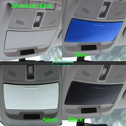 Reading Light Glasses Box Decorative Cover Trim Car-styling Stainless Steel Fit for Renault Koleos Samsung QM6 2017 Car Interior