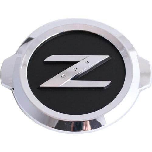 Chrome Black Z Logo Nameplate Car Front Trunk Sticker Emblem Decal for 350Z 370Z Fairlady Z33 Car Accessories