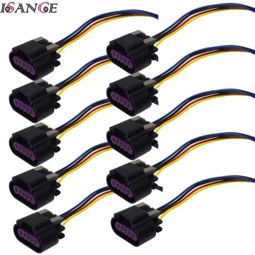 ISANCE Female MAF Mass Air Flow Meter Sensor Connector Plug Wires For G M 5 pins LS3 LS7 OE# PT2239 19151493