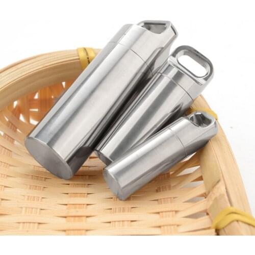 Brand Pure Titanium Mini Sealed Waterproof Storage Pill Box Pendants EDC Tools Eco-friendly Home Outdoor Box QHOE