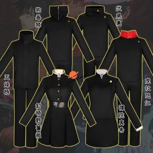 Anime Jujutsu Kaisen Cosplay Costume Kugisaki Nobara Yuji Itadori Gojo Satoru Megumi Fushiguro Top Pants Dress Party Suit Unisex