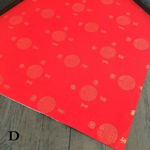 Chinese Spring Festival Couplet 10sheet Red Xuan Paper for Lucky Money Envelope Thicken Calligraphy Paper Cutting Red Rice Paper