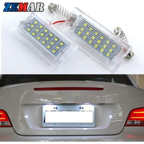 2pcs White CANbus LED Number License Plate Light Lamp 18 SMD 3528 For BMW X5 E53 1999-2003 X3 E83 2003-2010 Auto Accessories