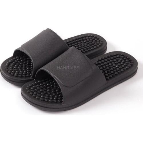 Foot Massage Slippers Body Relaxation Pain Fatigue Reliever Foot Bath Massager Non-slip Unisex Solid Couple Bathroom Slippers