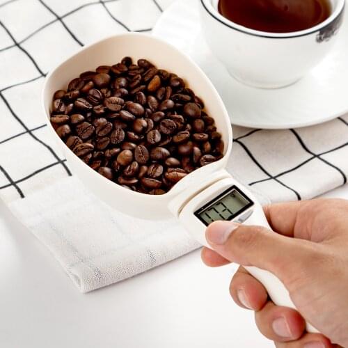 Coffee Bean Grain Scale Cup Grain Bean Kitchen Scale Spoon Measuring Spoon Measuring Cup Portable with Electronic LED Display