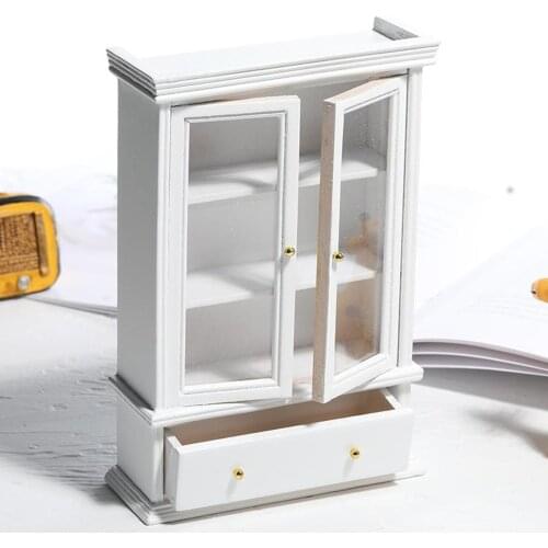 1/12 Dollhouse DIY Miniature Accessories Mini Simulation Doll House Cabinet Furniture Kitchen Bedroom Model Toys for Decoration