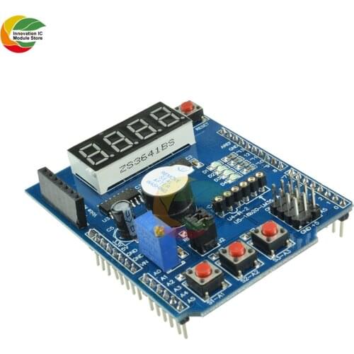 Multi-Function Shield ProtoShield Multi-functional Expansion Board Sensor Shield Module witn Four Digital Display for Arduino
