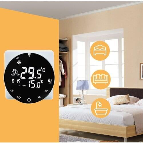 2019New Thermostat Alexa WiFi Thermostat Electric Floor Heating Thermostat Voice Programming Google Home LCD TouchScreen Digital