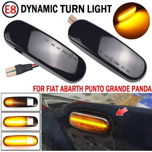 For Citroen Nemo Panel Van 2008-2019 For Fiat Panda II III Hatchback 2003-2019 LED Dynamic Side Marker Light Turn Signal Lamps
