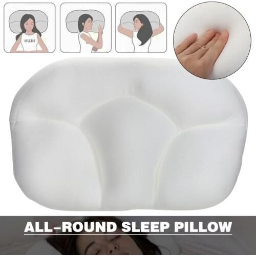 White foam particles All Round Sleep Pillow Head Neck Support Relax Pillow Comfortable Cloud Shape Bedroom Sleeping Pillow