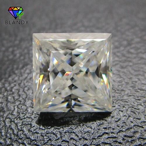 Size 1.5x1.5mm~5x5mm Square Shape Princess Cut Loose D Color White Moissanites Stone Synthetic Gems For Jewelry
