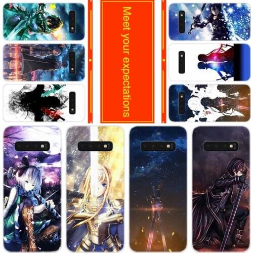Soft Case for Samsung Note 20 10 9 8 TPU Silicone Cover Pack Note20plus Note10 Bumper Bag Sword Art