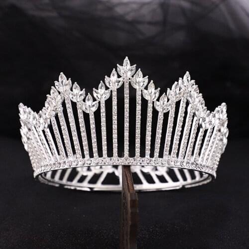 Bridal Crown Headwear Full Circle Rhinestones Inlaid Retro Headdress Luxury Crown Wedding Birthday Hair Accessories LXH