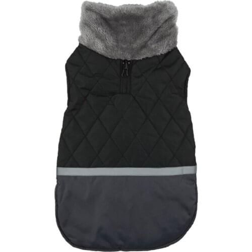 Pets Hoodies Autumn Winter Dogs Jumpsuit Cotton Coat With Fur Collar Waterproof Double Side Wearable Reflective Dog Parkas