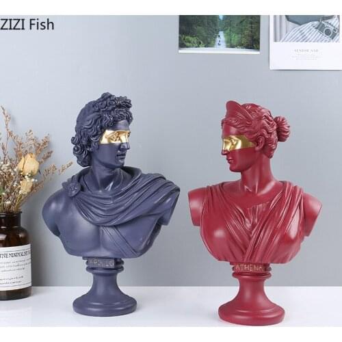 Creativity Figures Statue David Portrait Figurines Desk Decor Ornaments Character Resins Sculpture Living Room Decoration