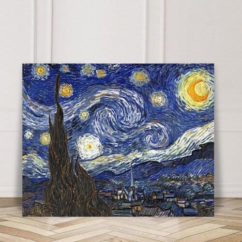Van Gogh Starry Night Abstract Landscape Canvas Poster Famous Classic Wall Art Print Decorative Picture Modern Living Room Decor