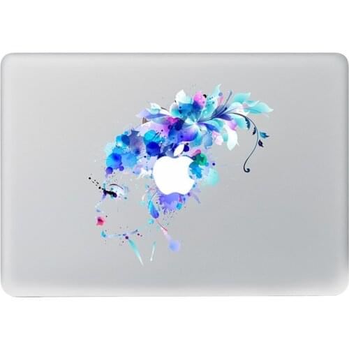 Blue flower of the wizard Vinyl Decal Notebook sticker on Laptop Sticker For DIY Macbook Pro Air 11 13 15 inch Laptop Skin
