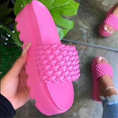 Womens Sandals Retro Wedge Heels Thick-soled Flat Outdoor Sandals Womens Shoes Summer 2021 Plus Size 43 gladiator sandals