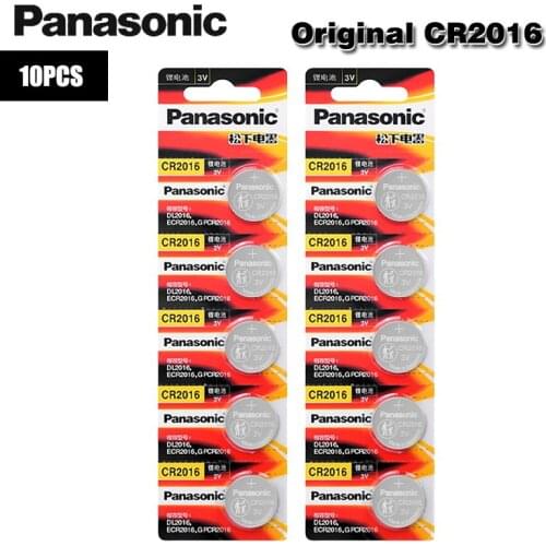 10pcs original brand new battery for PANASONIC cr2016 3v button cell coin batteries for watch computer cr 2016 For Control Toy