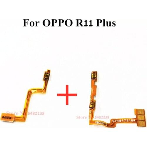 100% Original For OPPO R11 Plus Power ON OFF Volume Buttons Flex Cable Side Buttons Connector Replacement parts