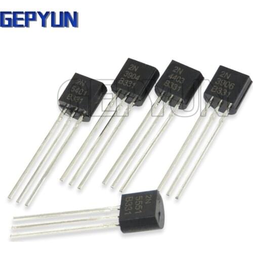 100pcs 2N3904 2N3906 2N4403 2N2907 2N4401 2N2222 PN2222 2N5401 2N5551 TO-92 TO92 hjxrhgal transistor