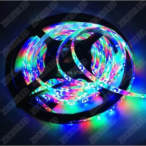 2set TV background Flexible RGB LED Strip Light 3528 60leds/m Waterproof IP65 +24key Controller+12V 3A Power Adapter