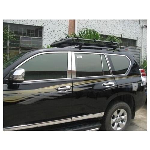 24PCS Chrome Window Pillar Trim sill frame for Toyota Prado FJ150 2011 2012 2013