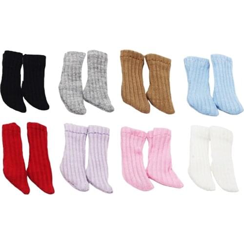 3Pcs/Lot OB11 Socks Random 3Pairs MIni Small Cotton Socks for Obitsu11 ,GSC,YMY and 1/12 BJD Dolls Clothes Dress Accessories