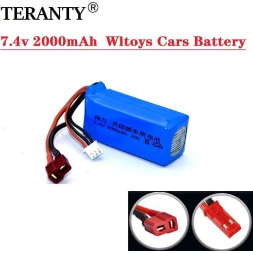 Upgrade 7.4 V 2000mAh battery for A949 A959-B A969-B A979-B K929-B remote Control car 2s 7.4v LiPo battery for Wltoys car toys