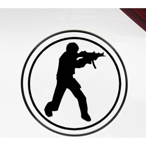 CS Counter Strike Car Stickers Creative Decoration Decals For Fuel Tank Cap Vinyls Laptop Tablet Auto Tuning Styling D10
