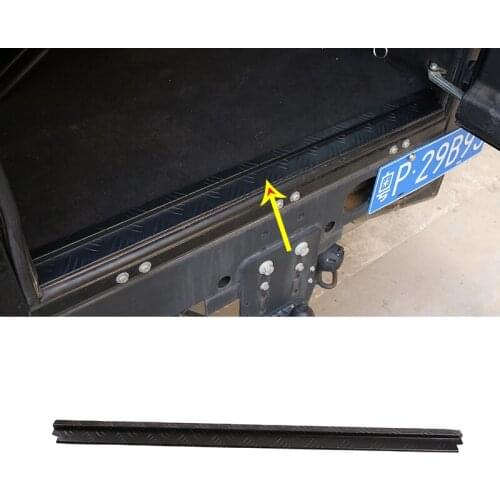 For Land Rover Defender 90 110 130 2004-2018 Rear Bumper Protection Plate ​Cover Trim Alloy Stickers Car External Accessories