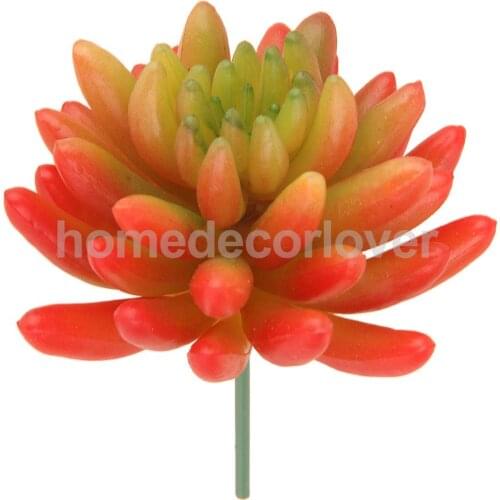 Artificial Succulent Flower Foliage Plastic Plant Home Decor 9cm Red