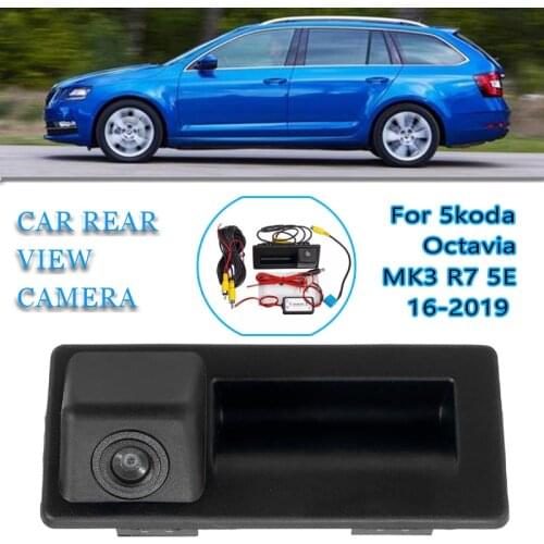 Vehicle Camera Car Rear View Backup Camera HD Rear Trunk Tailgate Back Door Handle For Skoda Octavia MK3 A7 5E 2016 2017 2018