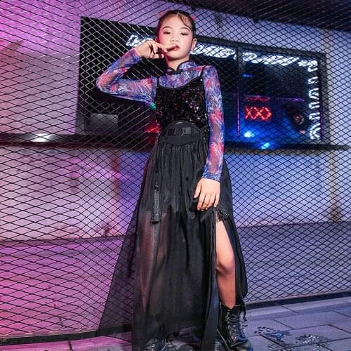 Girls Jazz Dance Performance Costume Outfit Fashion Catwalk Show Stage Wear Hip Hop Modern Dancing Competition Clothes YS2095