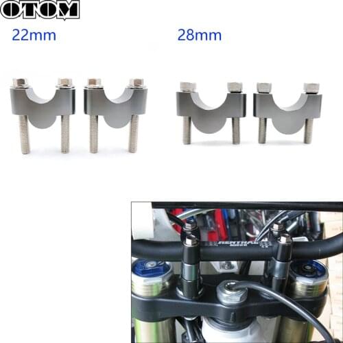 OTOM Motorcycle HandleBar Mount Clamp Increase Height Code 28mm 1 1/8" 22mm 7/8" Base Handgrip Universal Motorbike Adapters Part