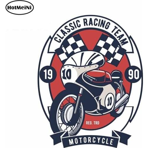 HotMeiNi 13cm Motorcycle club Vinyl Warp Decals 3D Car Stickers for Refrigerator Car Body Windshield Truck Vehicle Decal