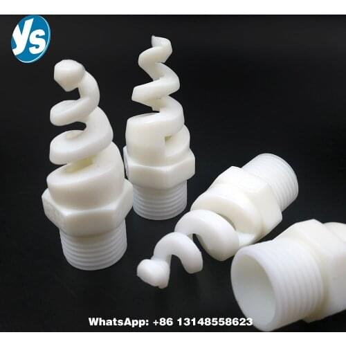 1/2" Nylon Elbow Dedusting Full Cone Spiral Nozzle, Anti-Corrosion Cooling Tower Spiral Nozzle Non Clogging Nozzle