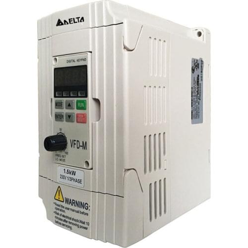 New original Delta VFD-M series ultra low noise mini VFD015M21A 1.5kw 220V / VFD015M43B 1.5KW 380V inverter