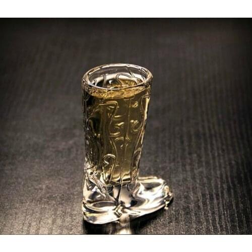 Capacity Originality Transparent Boots Shot Glass 6pcs Vodka Brandy Cocktail Glass Bar Restaurant Decorative Wine Glass glass