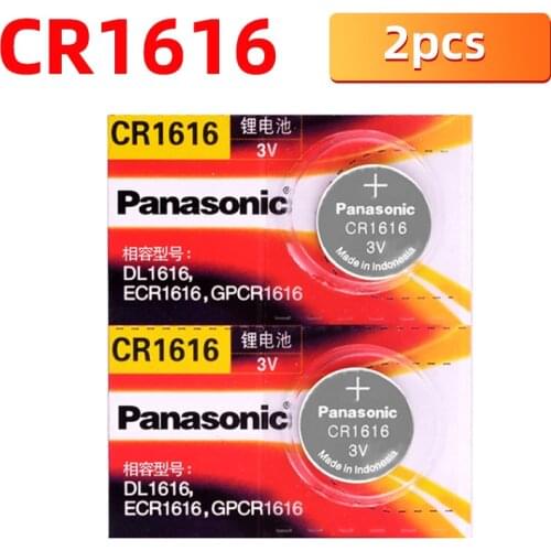 Panasonic 2PCS Cr1616 Coin Cell Button 3 V Batteries for Watch DL1616 BR1616 ECR1616 5021LC L11 L28 game clock digital camera
