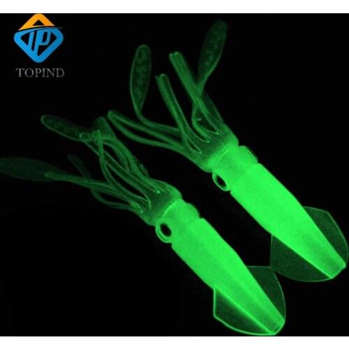 TOPIND 10 sets Octupus squid jig fishing soft bait lure with Color Tube Silicone winter ice carp fishing bait accessories tackle