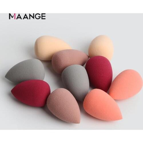 3/4/10 Pcs Sponge Puff Foundation Puff Wet And Dry Use Powder Smooth Cosmetic Make Up Puff Beauty Tools Water Drop Shape